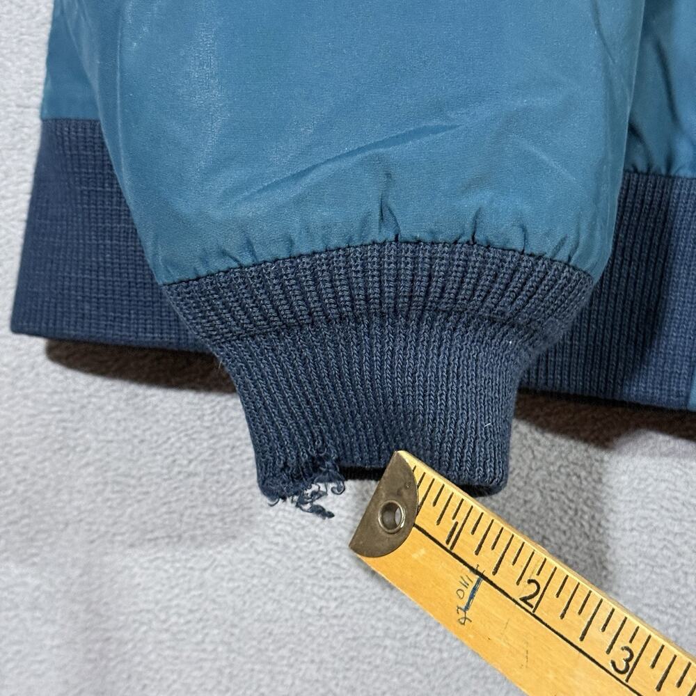 Vintage 80s L.L. Bean Warm Up Bomber Jacket Blue Fleece Lined Mens Large XL - Picture 6 of 11